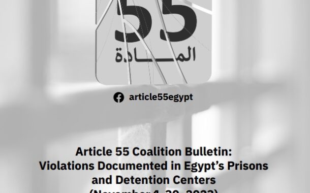 Egypt: Article 55 Coalition documents abuses in prisons in November 2023