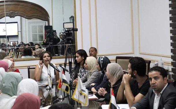 جانب من مشاركة الزميلة سارة الجوهري في ورشة عمل بعنوان معوقات : عمل المجتمع المدني ودوره فى مواجهة التحديات