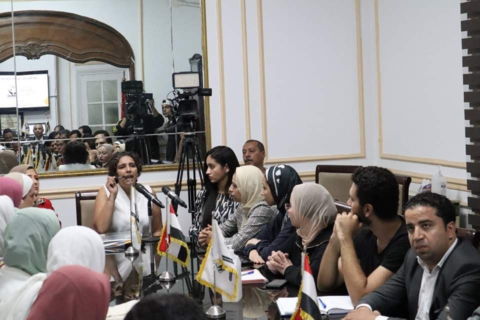 جانب من مشاركة الزميلة سارة الجوهري في ورشة عمل بعنوان معوقات : عمل المجتمع المدني ودوره فى مواجهة التحديات