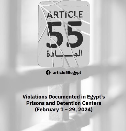 Egypt: Article 55 coalition documents prison human rights abuses in February 2024 bulletin